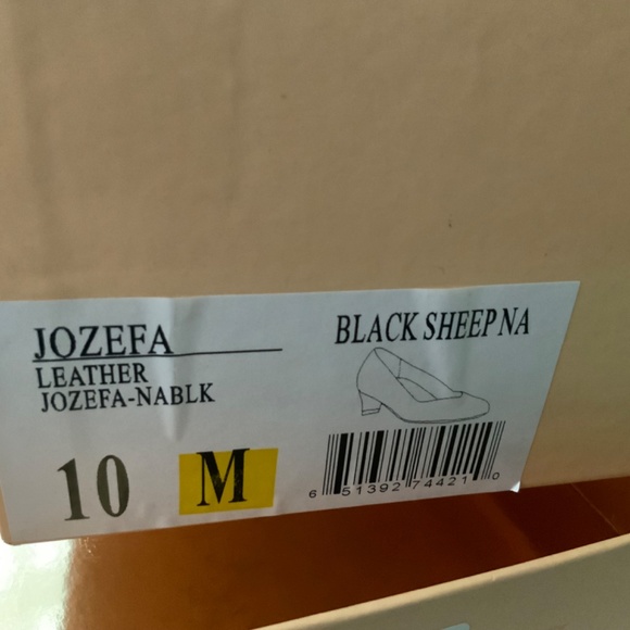 L' AMOUR DES PIEDS WOMEN'S JOZEFA BLACK NAPPA LEATHER PUMPS DRESS SHOES 10 - Picture 2 of 7